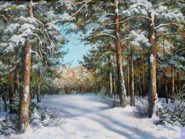 Шишкин Иван Иванович зимний лес