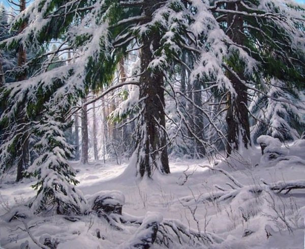 Шишкин Иван Иванович зимний лес