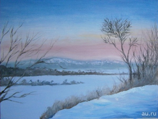 Рисование зима в Забайкальском