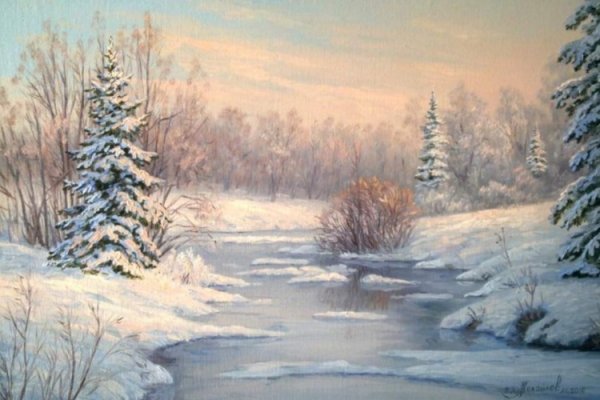 Художник Владимир Воробьев. Зимние пейзажи