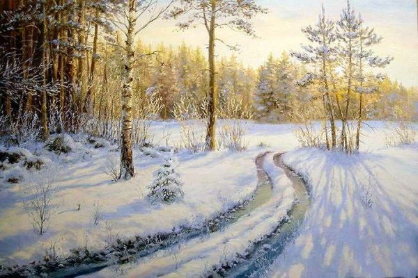 Художник Болотов Александр зимние пейзажи