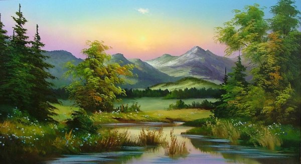 Бельчев картины горы акрилом