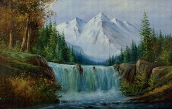 Пейзаж акрилом на холсте