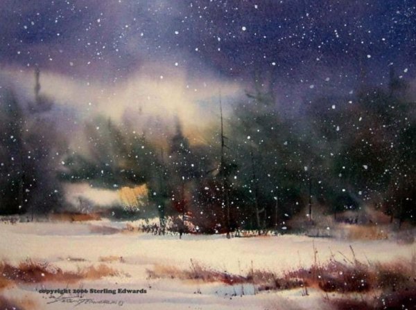 Акварель пейзажи Стерлинг Эдвардс