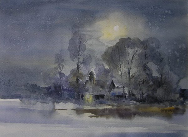 Метель акварель