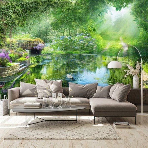 Фотообои природа в интерьере