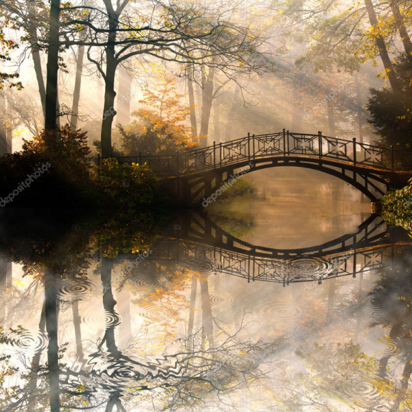 Пейзаж с мостом