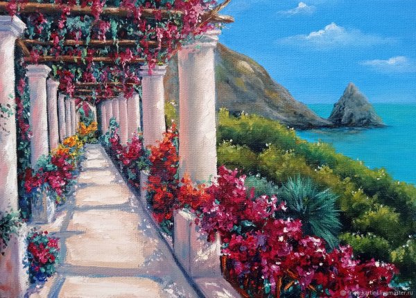 Картина "Средиземноморский пейзаж"арка
