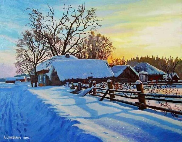Зимние пейзажи художника Натальи Головиной