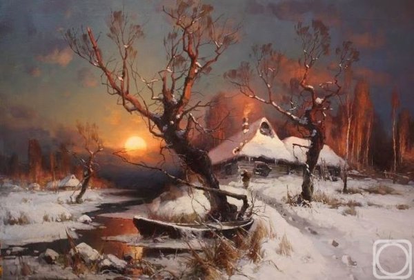 Художник Юрий Прядко зимние пейзажи