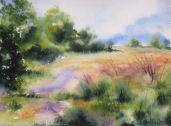 Пейзаж акварелью Аля Прима