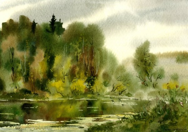 Михаила Павловича Кузнецова "акварельный пейзаж"