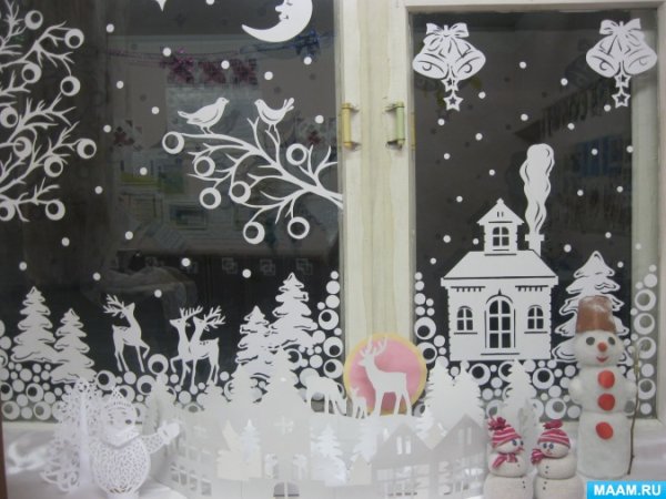 Зимние окошки в детском саду