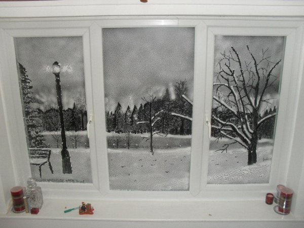 Украшение зеркал к новому году в детском саду