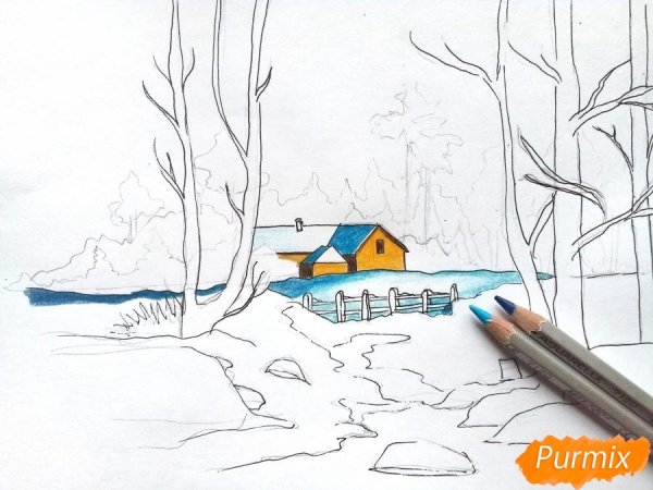 Рисунок на тему зима