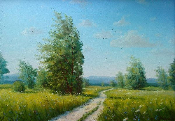 Живопись маслом пейзажи лето