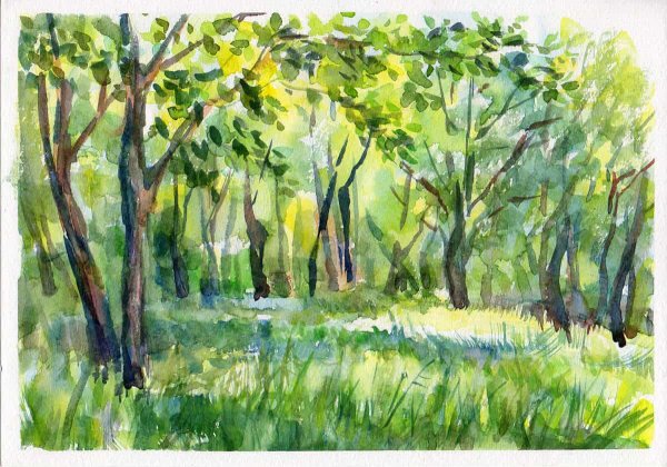 Пейзажи для рисования гуашью