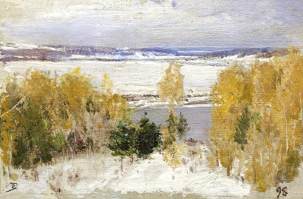 Василий Дмитриевич Поленов ранний снег 1891