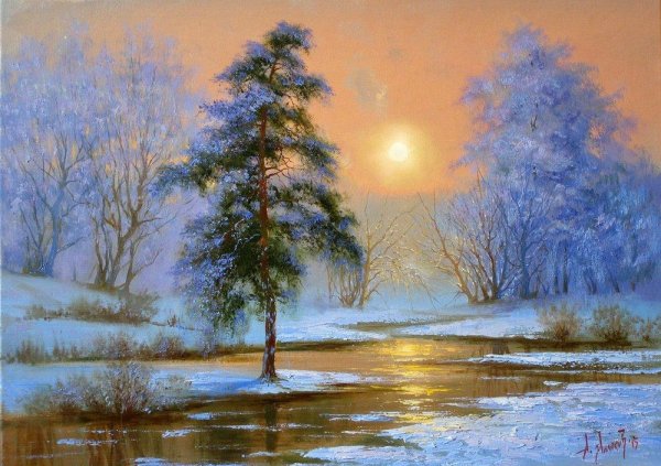 Художник Кораблева Елена Николаевна зима