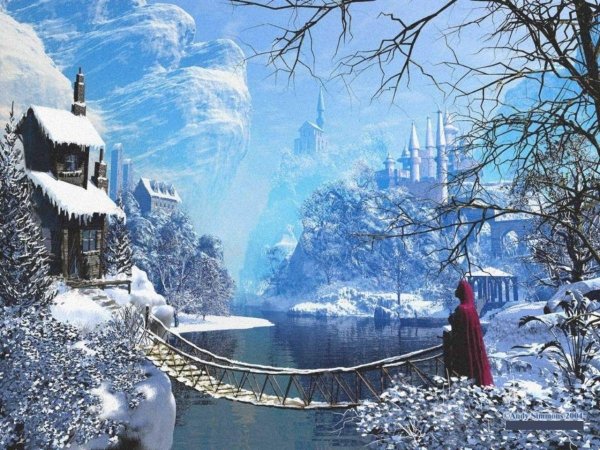 Фэнтези пейзажи зима