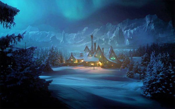 Волшебный зимний пейзаж