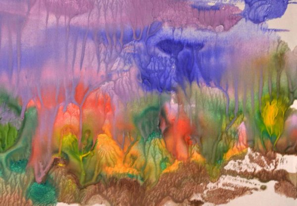 Монотипия Пейзажная техника