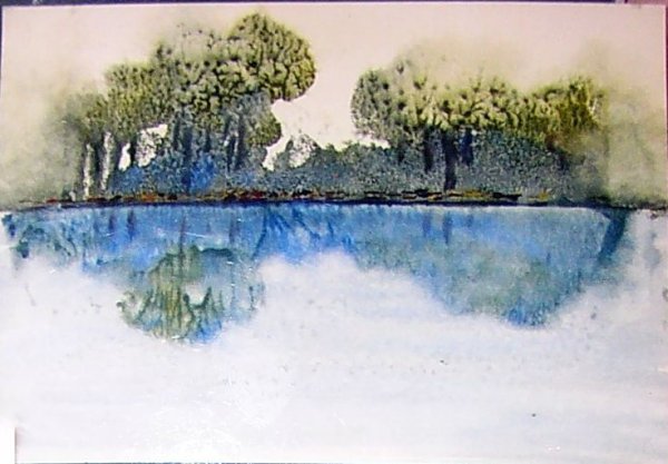 Монотипия Пейзажная