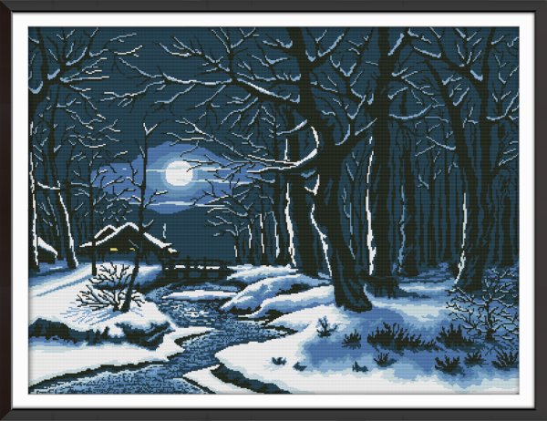 Зимний пейзаж рисунок