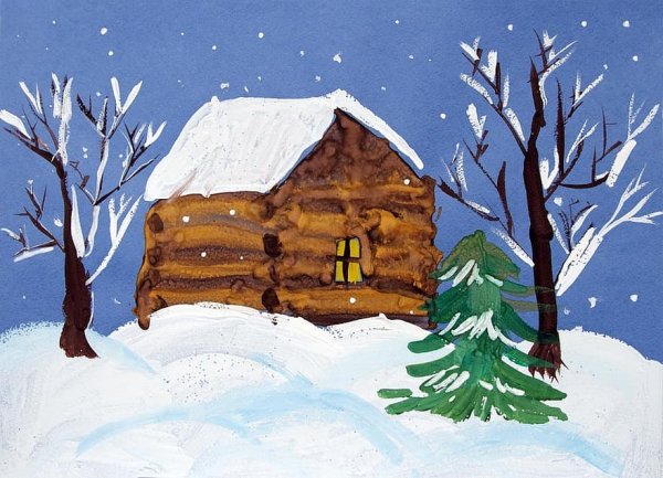 Зимний пейзаж детский