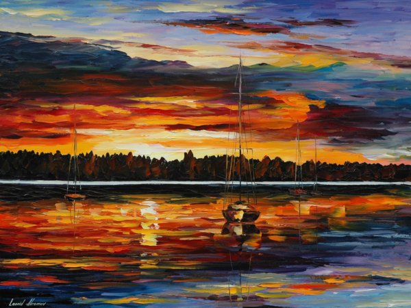 Афремов картины лодка