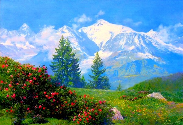 Картины художник Айдемир Саидов горы