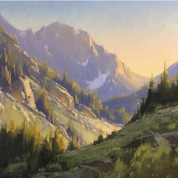 Бельчев картины горы акрилом