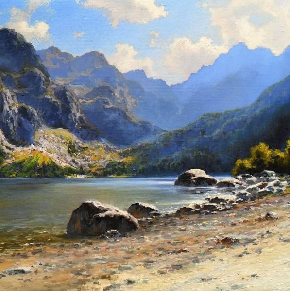 Живопись горы Боб Росс