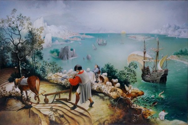 Картина падение Икара Питер брейгель