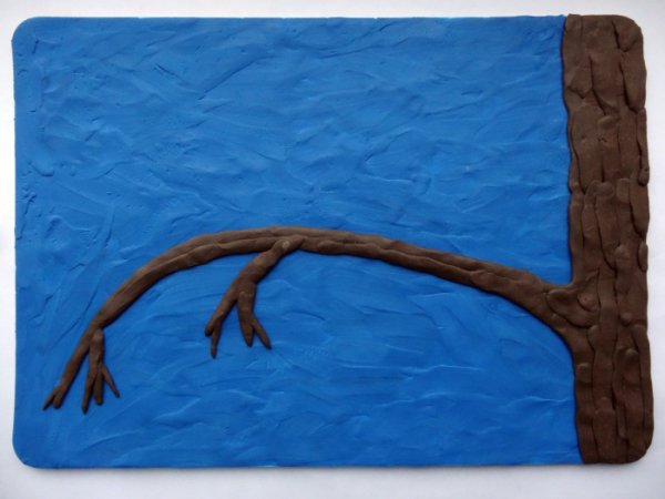 Аппликация на тему зимний лес