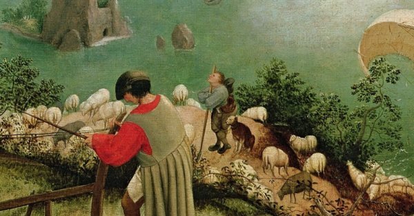 Пейзаж с падением Икара Питер брейгель