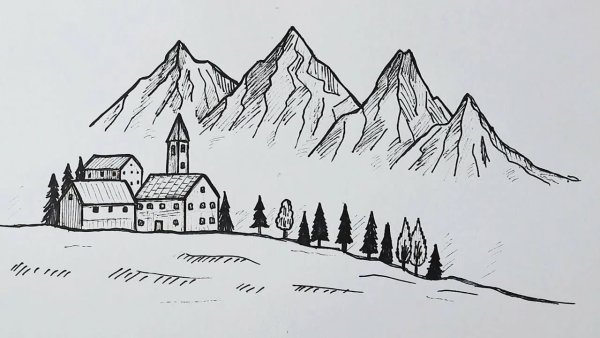 Природа карандашом