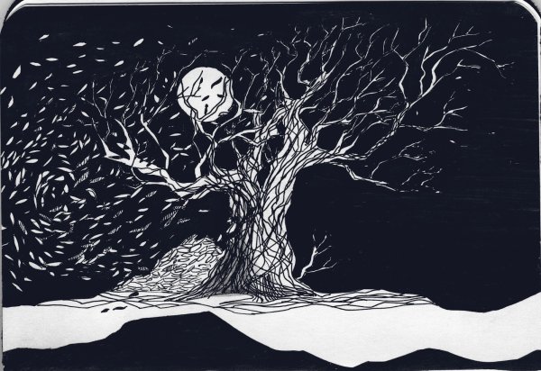 Белым по черному Графика