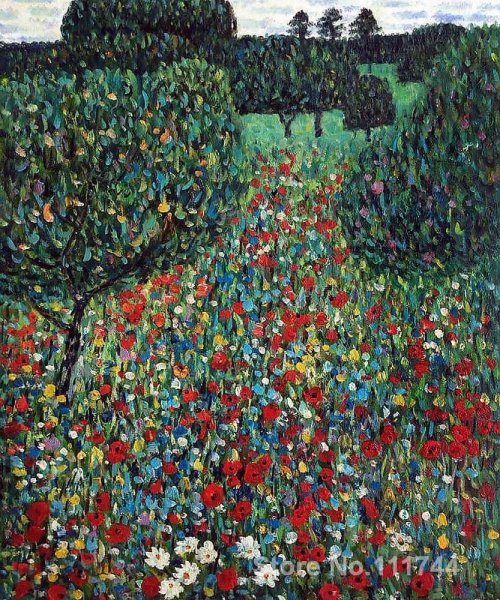 Густав климт Маковое поле