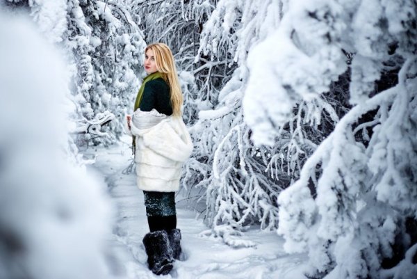 Японские девушки зимой