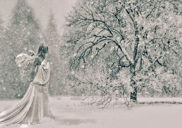 Зима девушка в полный рост