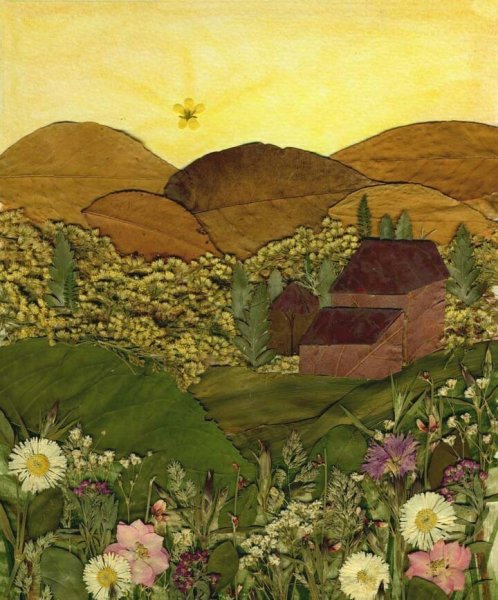 Пейзаж из природного материала