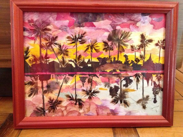 Панно из листьев