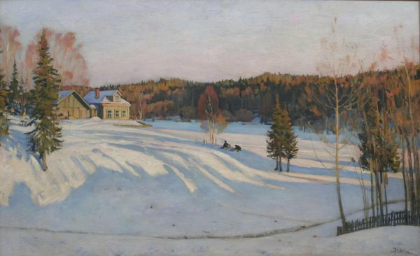 Константин Юон Троицкая Лавра зимой