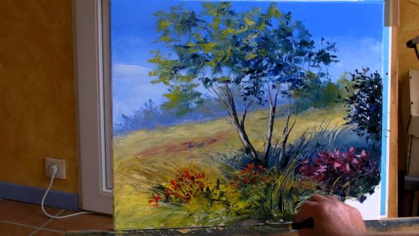 Корабли в порту акварель