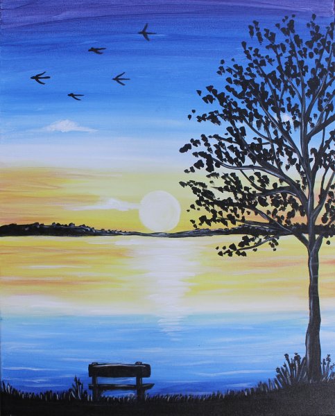 Живопись гуашь Мастрюковские озера