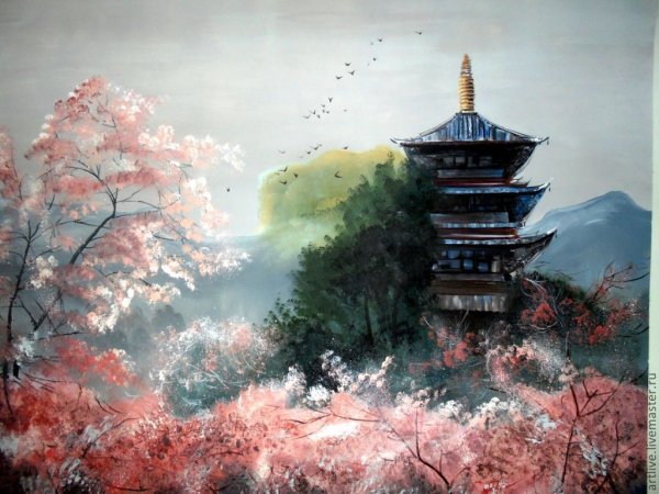 Японская корейская китайская живопись пейзаж