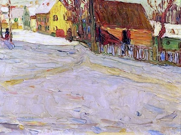 Василий Кандинский «пейзаж в Мурнау» 1908