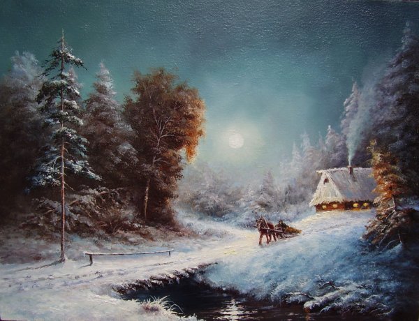 Зимняя ночь в живописи