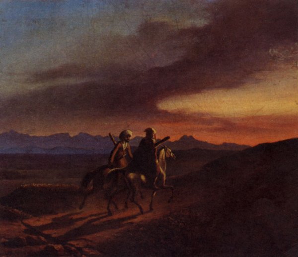 Воспоминания о Кавказе. Картина м.ю.Лермонтова. Масло. 1838.